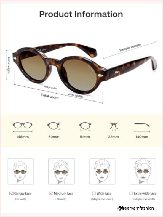 Retro Oval Polarized Sunglasses UV Protection Unisex Shades Trendy 90s Style main image 4
